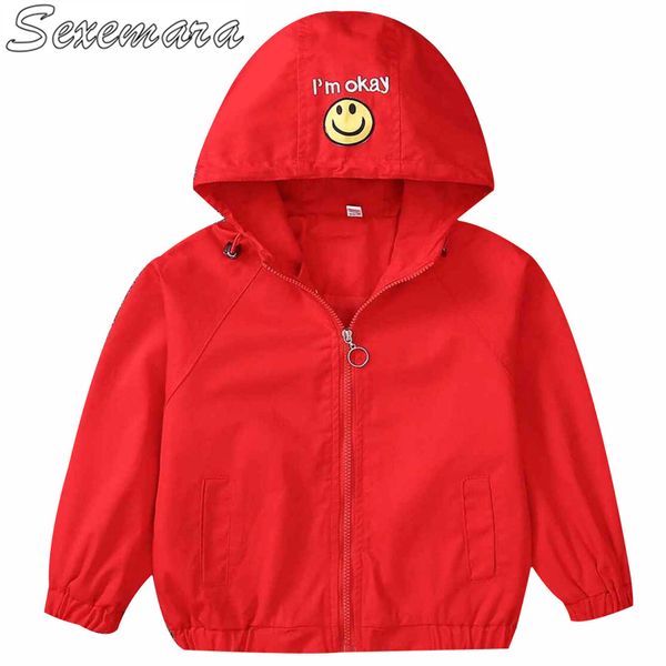 

sexemara 2018 spring new children's clothing girls coat big children casual children smile face jacket letter jacket, Blue;gray