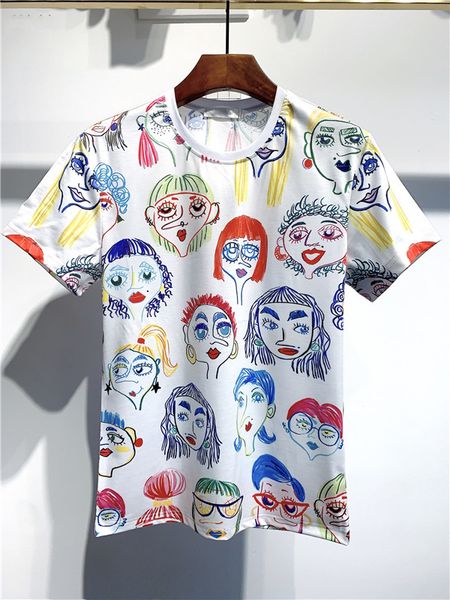 

20ss luxury men t-shirt повседневная o-образным вырезом мужская футболка модный бренд с коротким рукавом мужская одежда размер -l-xl-xxl-xx, White