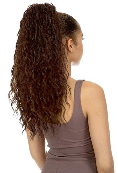 

new curly ponytail extensions clip in high kinky puff curly wavy human hair drawstring ponytail hairpiece 140g brown black