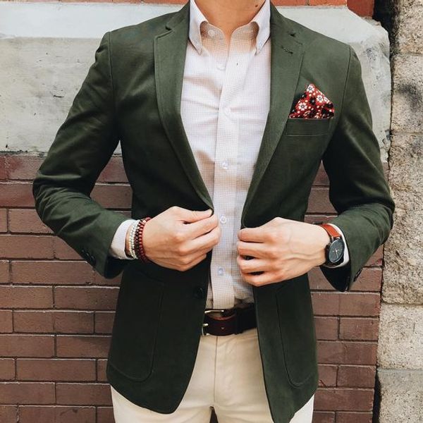 

latest coat pant design green casual man blazer white pants custom made street wear smart business party prom suits 2 pieces, White;black