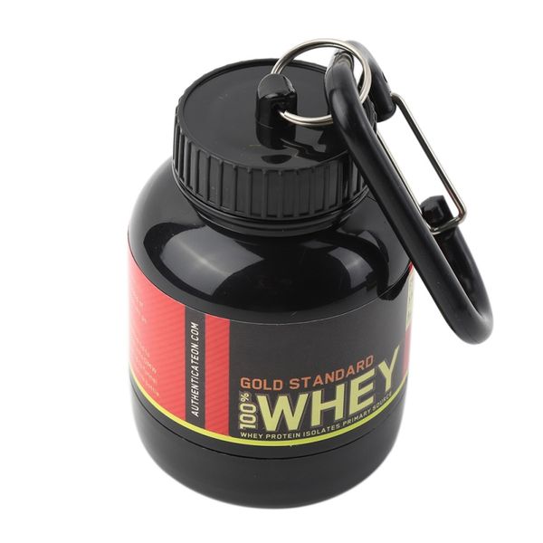 

1pc small protein refillable bottle portable milk container kitchen storage box black