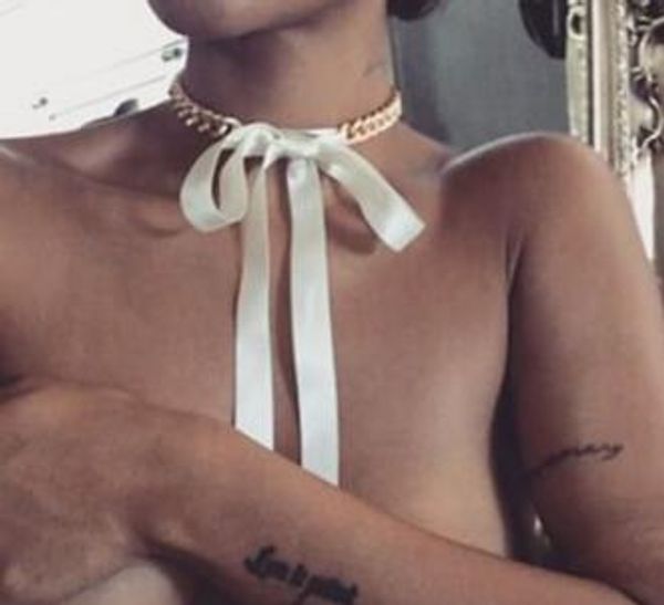 

ribbon chokers necklaces luxury gold chain statement necklace collar chokers chain punk pendants necklace for women jewelry christmas gift, Silver