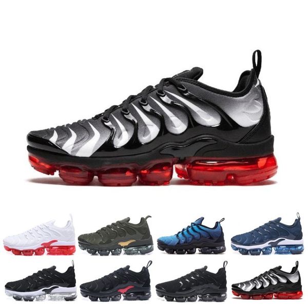 

TN Plus Sneaker Men Women Running Shoes Sunset Triple Black White Silver Patterns Game Royal Work Blue Trainer Sport Sneakers Size 5.5-11