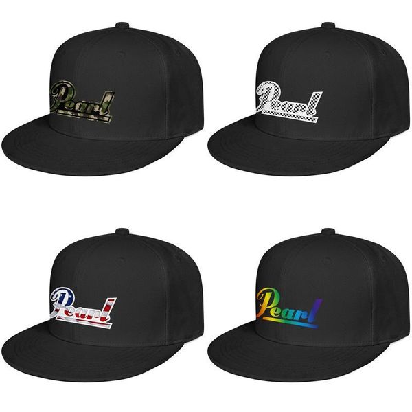 

pearl drums black and white plaid mens women flat edge baseball cap cool fitted stylish hats music camouflage american flag gay pride to, Blue;gray