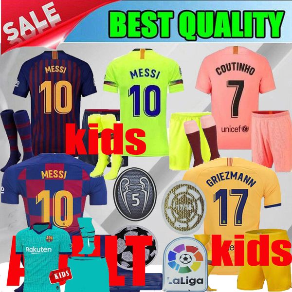 

2019 barcelona home me i kid jer ey 19 20 barcelona blue griezmann uarez malcom child football hirt 18 19 third green children jer ey