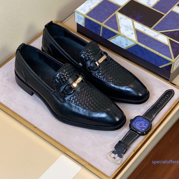 

designer mens dress shoes business mens formal shoes breathable luxury leather men shoes office mocassim masculino couro 19ss madaob, Black