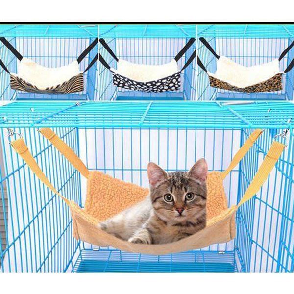 

under chair hanging cat kitten hammock bed fleece lined table leg cat swing mats