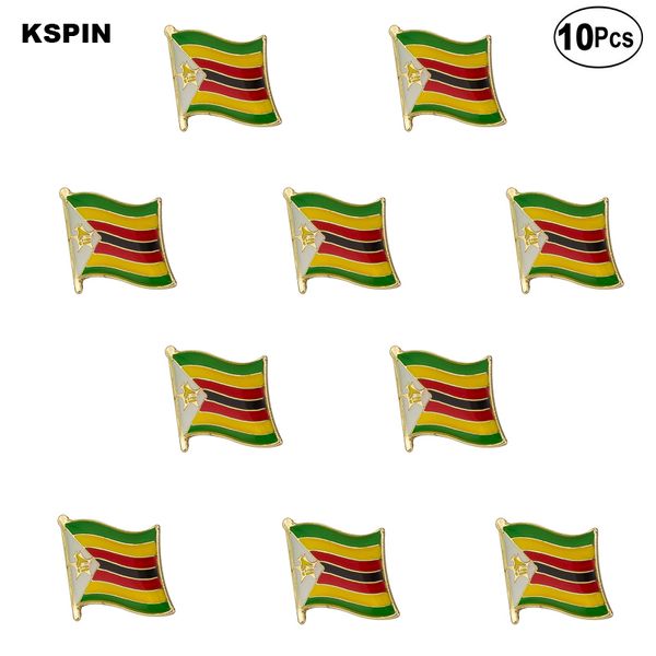 

zimbabwe flag lapel pin flag badge brooch pins badges 10pcs a lot, Gray
