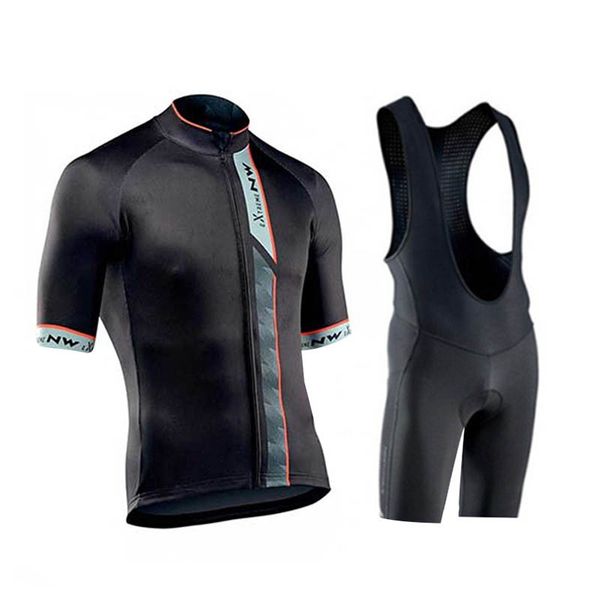 

2019 men bike team nw cycling jersey bib shorts set short sleeve mtb summer breathable quick dry bike racing sportswear k080606, Black;blue