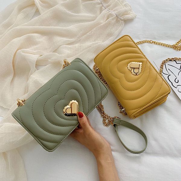 

girls small bag female 2019 summer new simple chain embroidery thread shoulder bag fashion wild messenger small square