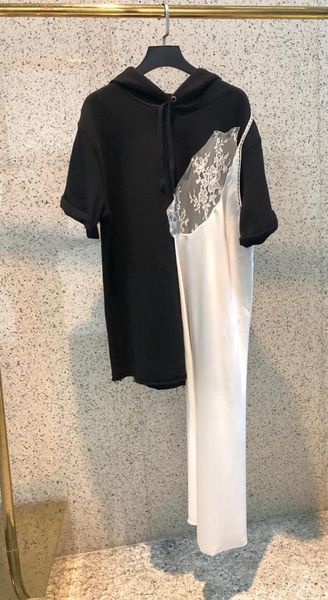 

2019 women lace patchwork short sleeve hoodies ddxgz2 5.24, Black