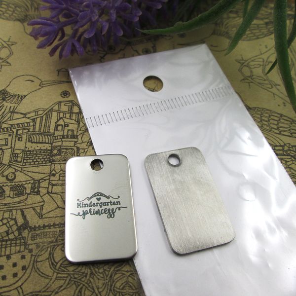 

40pcs--"kindergarten princess"stainless steel charms more style for choosing diy charms pendants for necklace, Bronze;silver