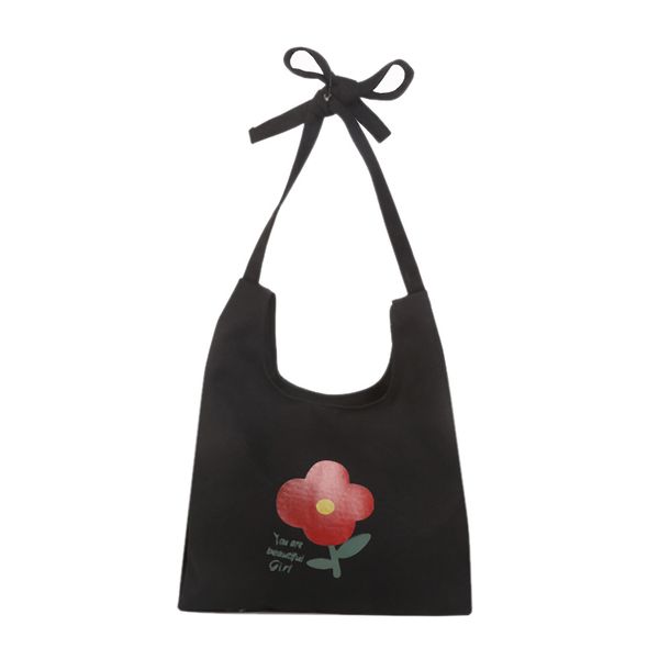 

fashion flower mori bag female new japanese canvas wild student tide