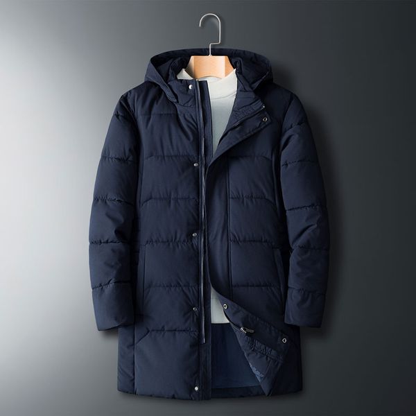 

plus size 8xl 7xl mens long cotton hooded jacket coat brand new male casual winter warm parka men thick jacket overcoat, Black