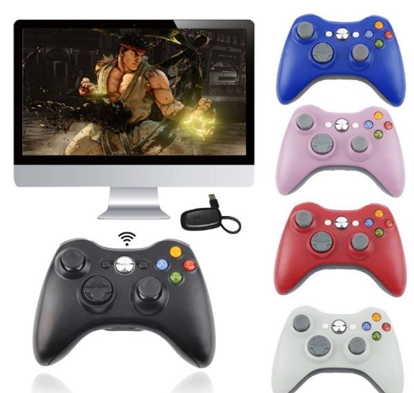 

new 2.4g wireless bluetooth game controller pc360 with receiver xbox360 pc ps3 universal vibration mode