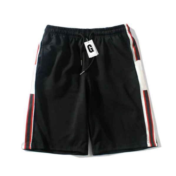 

20ss italy casual shorts mens trendy short pants leisure stripe pattern letter g sweatpants 2020 new hiphop streetwear 4 colors trackpants, White;black