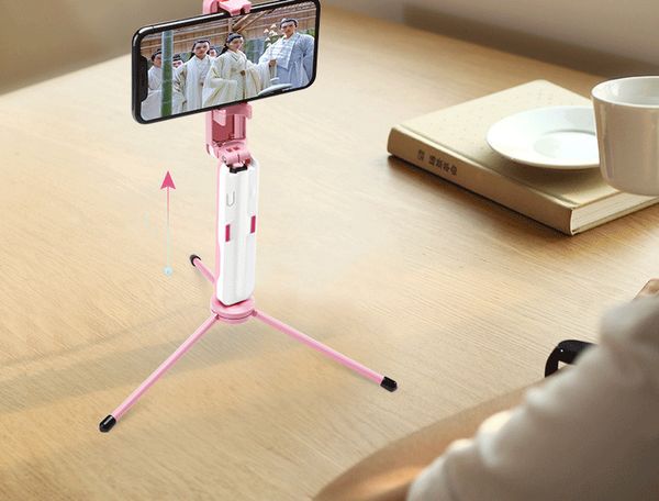 

new m1 new mini portable candy pocket selfie stick bluetooth stainless steel universal self-timer live