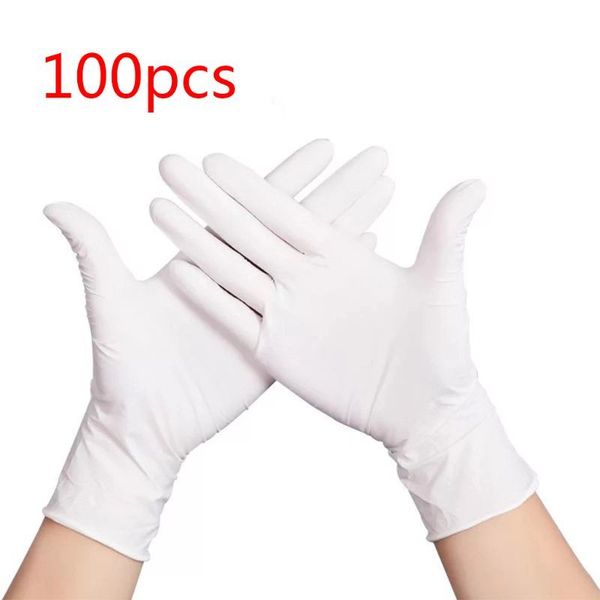 

100pcs waterproof disposable washing cleaning nitrile work safety gloves x6hb