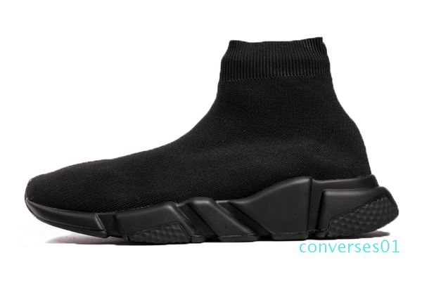 

2019 designer sneakers speed trainer runner black red triple black fashion flat socks boots casual shoes size 36-45 ct4 co01