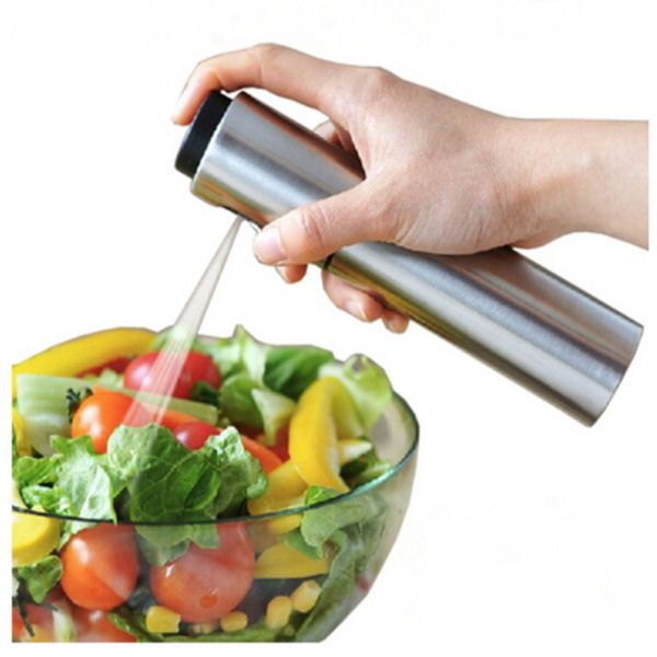 

silver stainless steel oil sprayer olive pump spraying oil bottle sprayer can jar pot tool can pot oil sprayer 120pcs