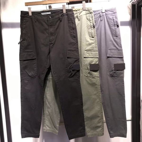 

мужские брюки помыться workwear триколор новые прибытия мужчины европа америка инструментальное мульти карманный pant наградные повседневные, Black