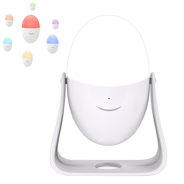 Shake Rgb Color Changer Led Night Light Touch Control Rechargeable Egg 360 Rotating Soft Light For Baby Room Bedroom Usb Gadget Handy Gadgets High