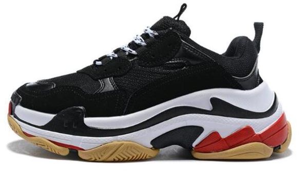 

2020 triple s fashion luxury designer running shoes for men women bred black white green mens trainer platform sports sneakers