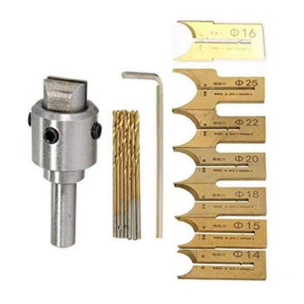 

16pcs/set drill bit multi size jewelry making diy home wooden bead maker kit carbide manual c shape woodworking tool universal