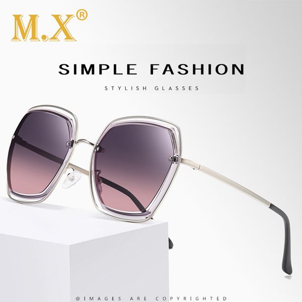 

mx polarized sunglasses women brand designer glasses driving shield trendy vintage sunglasses retro gradient w2204, White;black