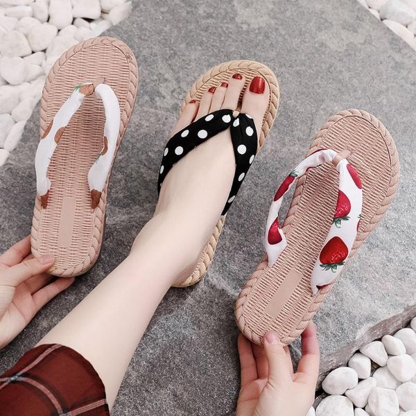 

2020 women's flip flops fashion summer flat slippers for ladies casual beach sliders shoes woman round toe breathable sandals, Black