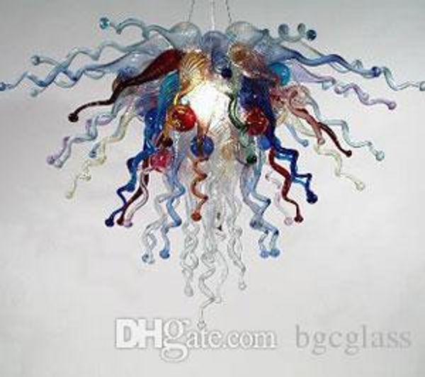 

100% hand blown glass chandelier lighting modern crystal multi color glass pendant lamps home decor glass chihuly style chandelier for sale