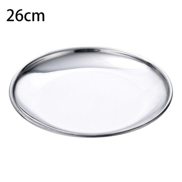 

stainless steel waiter tray round service tray, restaurant dinner plate,dish