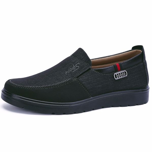 

2020 spring and autumn new high-end men's shoes canvas upper stylish and comfortable casual shoes; lightweight, driving shoes, Black