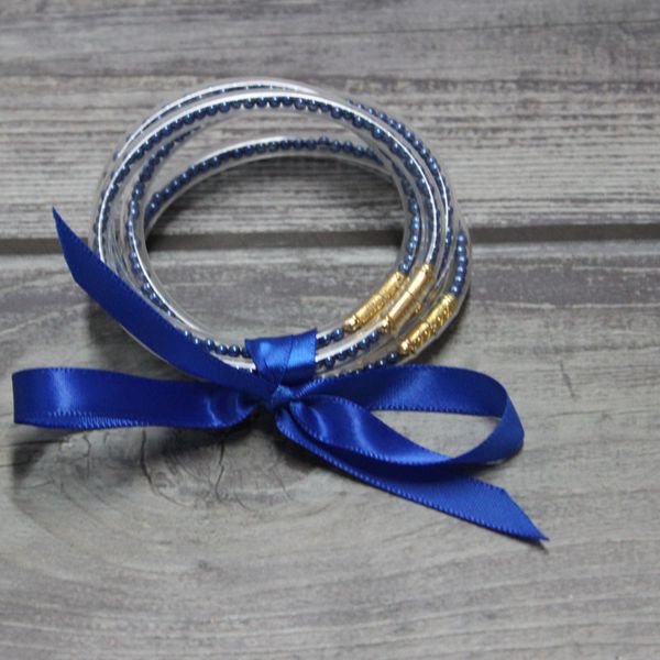 

women jewelry glitter filled pure beads silicone circles bangle set women dropblue bowknot beads jelly bangles bracelet, Black