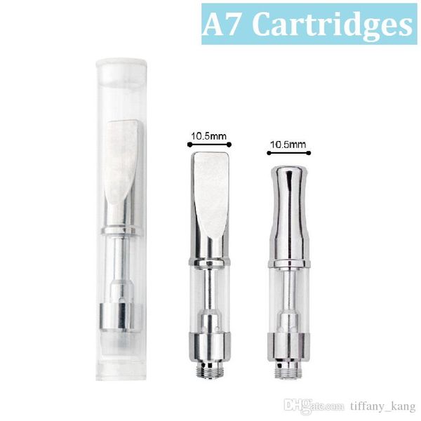 

A7 Vape Glass Cartridges CE3 Pyrex Glass ceramic cup coil Thick Oil CE3 Wax Vaporizer Pen Cartridges 510 Thread 0.5&1.0ml Clearomizer