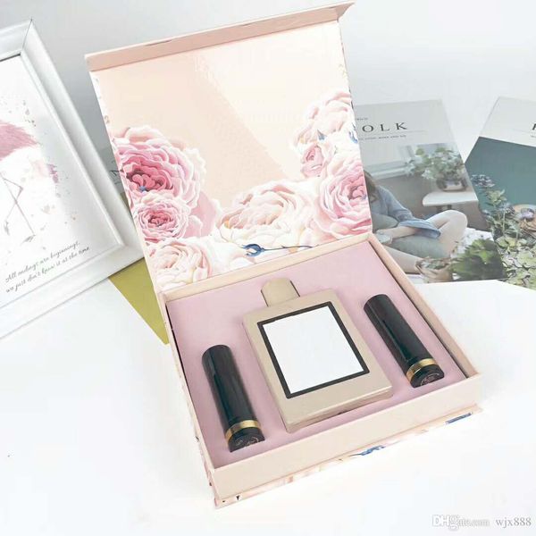 

19SS новая мода шумная розовая помада духи набор из 3 комплектов подарочной коробке