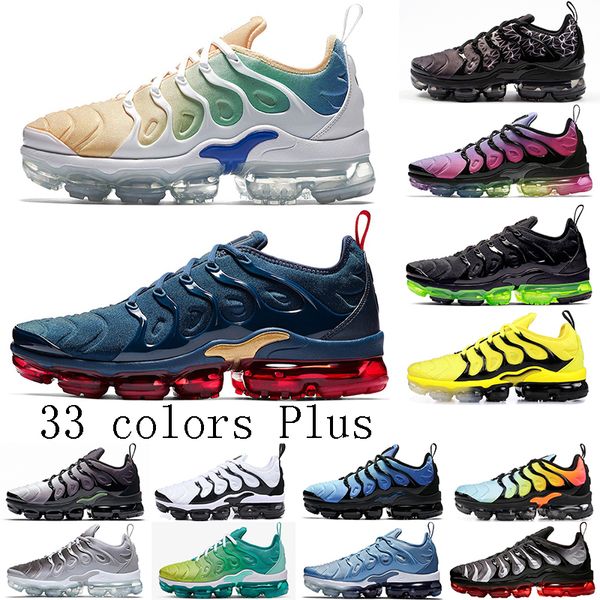 

tn plus geometric active fuchsia black mens women running shoes grid print lemon lime bumblebee game royal trainers sports sneakers 36-45