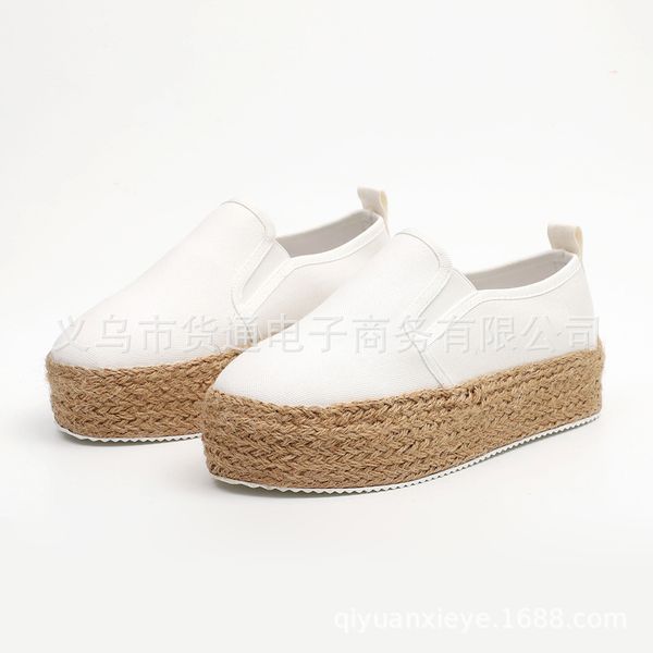 

2019 spring and autumn new casual breathable students roman large size platform women's single shoes, Black