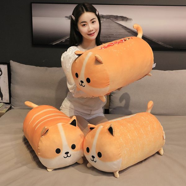 

2020 горячие продажи хлеб плюшевые собаки мягкие игрушки игрушки подушка длинный хлеб форма подушки для спины или чтения диван домашнего дек