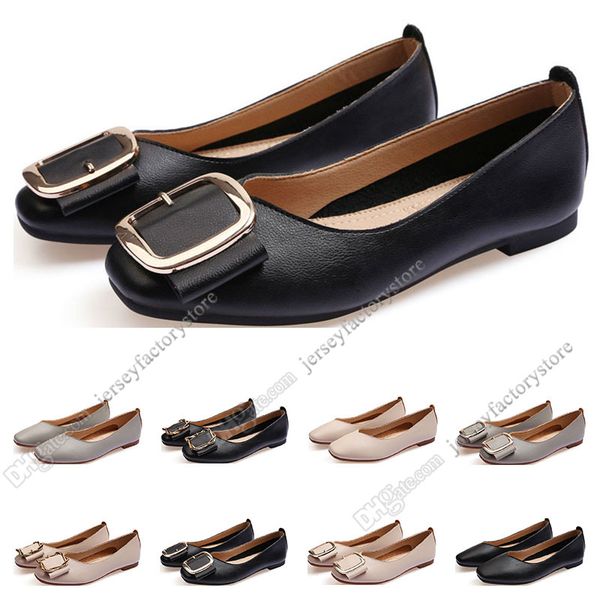 

ladies flat shoe lager size 33-43 womens girl leather nude black grey new arrivel working wedding party dress shoes fifty-five