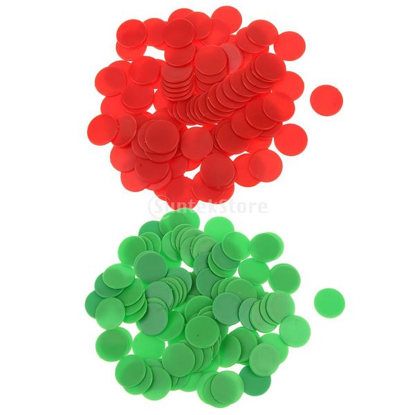 

pack of 200 plastic board game counters games chip kids numeracy teaching toy, Black;blue