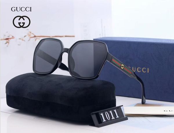 

2gguality new fashion sunglasses for man woman erika eyewear designer brand sun glasses matt leopard gradient uv400 lenses box and cases, Black
