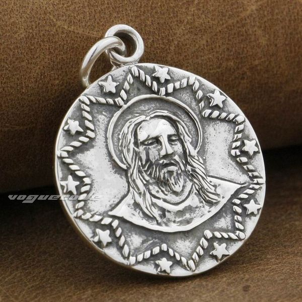 

925 sterling silver jesus christ mens biker rock punk pendant 9e006 just pendant