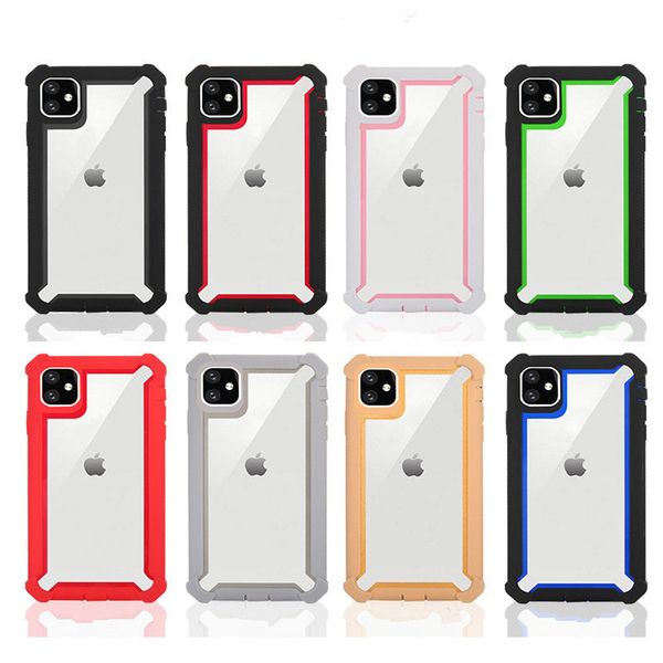 

for lg stylo 6 5 4 for samsung galaxy a01 s20 plus s20 ultra tpu clear acrylic defender hybrid phone case a