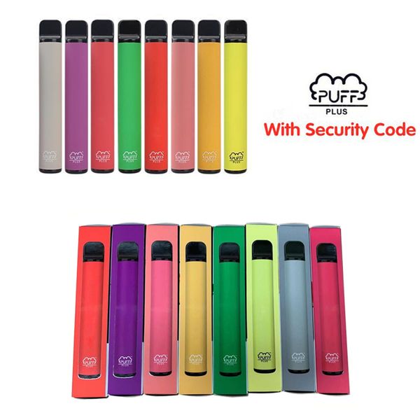 

Слоеное Plus Bar 800 + пуфы Одноразовые Vape Pen 550mAh Аккумулятор 3,2 мл Бобы С Защитный код доставка DHL