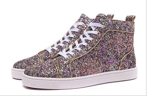 

2019 mens womens black matter leather with black spikes high sneakers,designer men causal sports shoes drop shipping