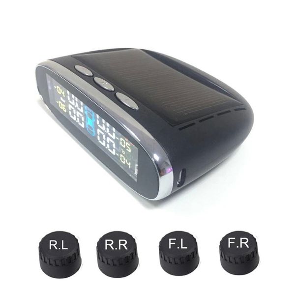 

automotive tire temperature and pressure sensor monitoring system solar digital lcd screen security alarm system internal sensor