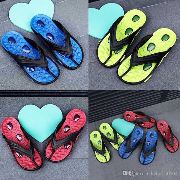 

designer sandals casual men slippers summer outdoor leisure beach slippers trend lightweight air cushion massage flip flops quality, Black