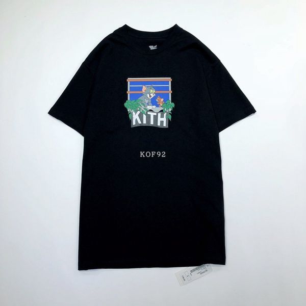 

Kith Womens Summer Designer Tshirts Crew Neck Short Sleeve Female Clothing Tom Jerry Fashion Style Casual Apparel