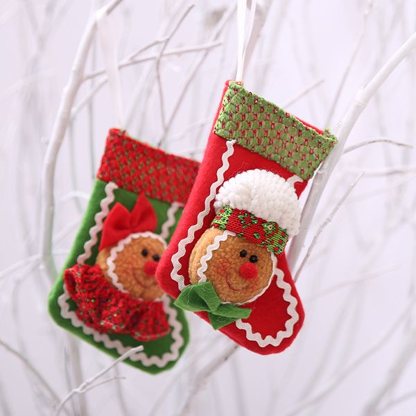 

christmas decoration socks gift bags gingerbread man style christmas ornaments